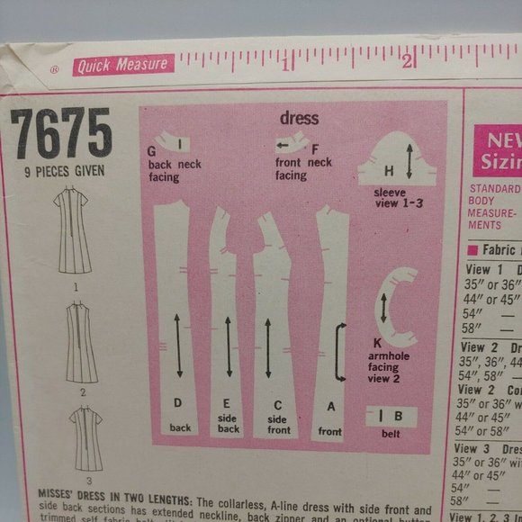 Simplicity Womens Miss 7675 Size 16 Bust 38 Uncut Sewing Pattern - Picture 4 of 4